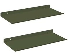 Plūduriuojanti lentyna 2 pcs Alyvuogių žalia 40 x 18 x 2,5 cm