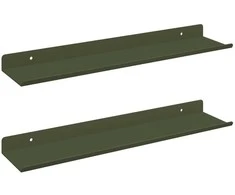 Plūduriuojanti lentyna 2 pcs Alyvuogių žalia 40 x 8,5 x 2,5 cm