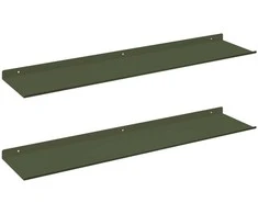 Plūduriuojanti lentyna 2 pcs Alyvuogių žalia 80 x 18 x 2,5 cm