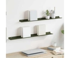 Plūduriuojanti lentyna 2 pcs Alyvuogių žalia 80 x 9 x 2,5 cm