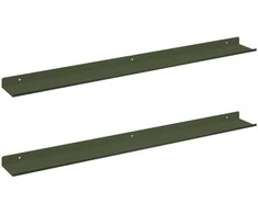 Plūduriuojanti lentyna 2 pcs Alyvuogių žalia 80 x 9 x 2,5 cm