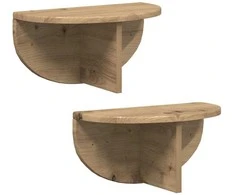 Sieninė lentyna 2 pcs Amatininkų ąžuolas 38 x 19 x 19 cm