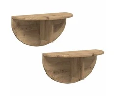 Sieninė lentyna 2 pcs Amatininkų ąžuolas 48 x 24 x 24 cm