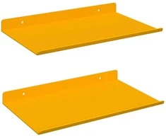 Plūduriuojanti lentyna 2 pcs Garučių geltona 30 x 18 x 2,5 cm