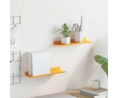 Plūduriuojanti lentyna 2 pcs Garučių geltona 30 x 9 x 2,5 cm