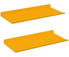 Plūduriuojanti lentyna 2 pcs Garučių geltona 40 x 18 x 2,5 cm