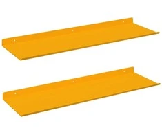 Plūduriuojanti lentyna 2 pcs Garučių geltona 60 x 18 x 2,5 cm
