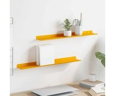 Plūduriuojanti lentyna 2 pcs Garučių geltona 60 x 8,5 x 2,5 cm