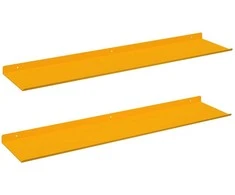 Plūduriuojanti lentyna 2 pcs Garučių geltona 80 x 18 x 2,5 cm