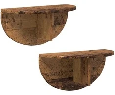 Sieninė lentyna 2 pcs Senas medis 48 x 24 x 24 cm