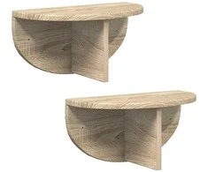 Sieninė lentyna 2 pcs Sonoma ąžuolas 38 x 19 x 19 cm