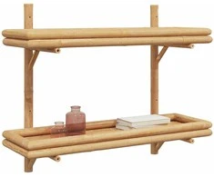 Sieninė lentyna su lentyna Ruda 75 x 26 x 60 cm bambukas