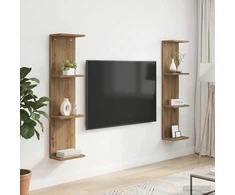 Sieninė lentyna 2 vnt. Artisano ąžuolo 25 x 15 x 100 cm