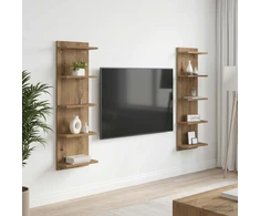 Sieninė lentyna 2 vnt. Artisano ąžuolo 30 x 15 x 100 cm