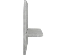 Sieninė lentyna 2 vnt. Betono pilka 60 x 13.5 x 37.5 cm