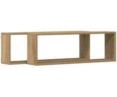 Sieninės lentynos 2 pcs Meistrų ąžuolas 80 x 15 x 26 cm