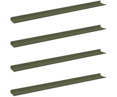 Plūduriuojanti lentyna 4 pcs Alyvuogių žalia 100 x 9 x 2,5 cm