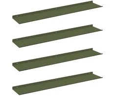 Plūduriuojanti lentyna 4 pcs Alyvuogių žalia 100 x 18 x 2,5 cm