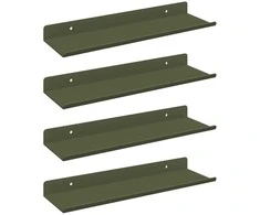 Plūduriuojanti lentyna 4 pcs Alyvuogių žalia 30 x 9 x 2,5 cm