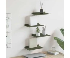 Plūduriuojanti lentyna 4 pcs Alyvuogių žalia 30 x 18 x 2,5 cm