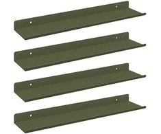 Plūduriuojanti lentyna 4 pcs Alyvuogių žalia 40 x 8,5 x 2,5 cm