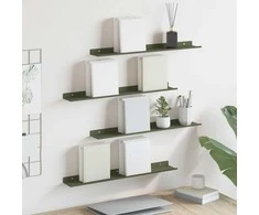 Plūduriuojanti lentyna 4 pcs Alyvuogių žalia 60 x 8,5 x 2,5 cm