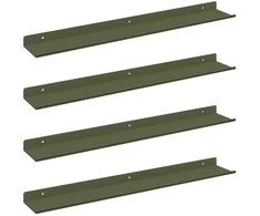 Plūduriuojanti lentyna 4 pcs Alyvuogių žalia 60 x 8,5 x 2,5 cm