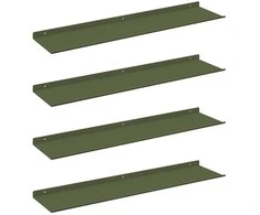 Plūduriuojanti lentyna 4 pcs Alyvuogių žalia 80 x 18 x 2,5 cm