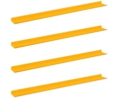 Plūduriuojanti lentyna 4 pcs Garučių geltona 100 x 9 x 2,5 cm
