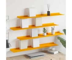 Plūduriuojanti lentyna 4 pcs Garučių geltona 100 x 18 x 2,5 cm