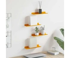 Plūduriuojanti lentyna 4 pcs Garučių geltona 30 x 9 x 2,5 cm