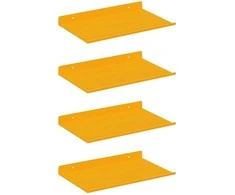 Plūduriuojanti lentyna 4 pcs Garučių geltona 30 x 18 x 2,5 cm