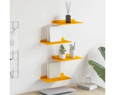 Plūduriuojanti lentyna 4 pcs Garučių geltona 30 x 18 x 2,5 cm