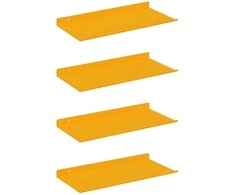 Plūduriuojanti lentyna 4 pcs Garučių geltona 40 x 18 x 2,5 cm