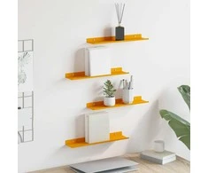Plūduriuojanti lentyna 4 pcs Garučių geltona 40 x 8,5 x 2,5 cm