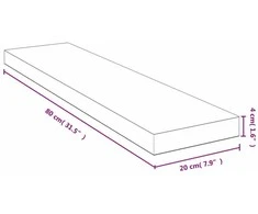 Sieninė lentyna, 80x20x4 cm, bambukas
