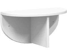 Sieninė lentyna Balta 38 x 19 x 19 cm Apdirbta mediena