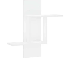 Sieninė lentyna Balta 59 x 17 x 63 cm Apdirbta mediena