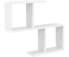 Sieninė lentyna Balta 60 x 12 x 50,5 cm Apdirbta mediena