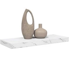 Sieninė lentyna Balti marmuro 60 x 23 x 4 cm Apdirbta mediena