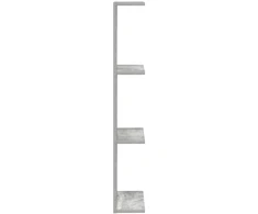 Sieninė lentyna Betono pilka 25 x 15 x 100 cm Apdirbta mediena