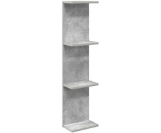 Sieninė lentyna Betono pilka 25 x 15 x 100 cm Apdirbta mediena