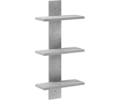 Sieninė lentyna Betono pilka 30 x 13.5 x 64.5 cm