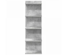 Sieninė lentyna Betono pilka 30 x 15 x 100 cm Apdirbta mediena