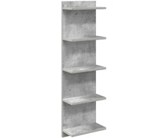 Sieninė lentyna Betono pilka 30 x 15 x 100 cm Apdirbta mediena