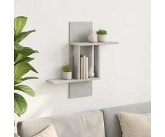 Sieninė lentyna Betono pilka 59 x 17 x 63 cm Apdirbta mediena