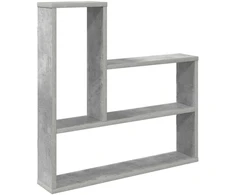 Sieninė lentyna Betono pilka 60 x 11 x 60 cm Apdirbta mediena