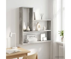 Sieninė lentyna Betono pilka 60 x 11 x 60 cm Apdirbta mediena