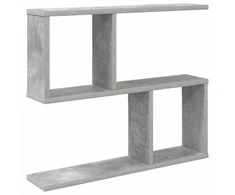 Sieninė lentyna Betono pilka 60 x 12 x 50,5 cm Apdirbta mediena