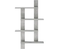 Sieninė lentyna Betono pilka 61 x 13,5 x 105 cm